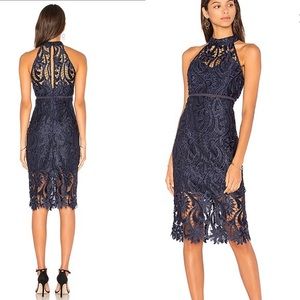 Bardot Isa Lace Dress (Color: Navy)